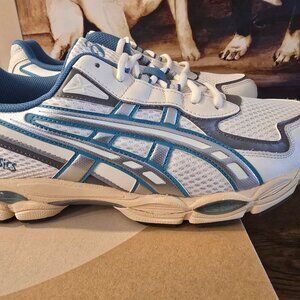 ASICS Gel-NYC 2055 Cream Blue Teal 1203A542-106 Men's Size 10 Shoes NEW